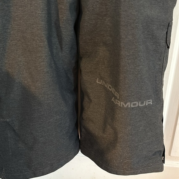 Men’s Under Armour Gray Nylon & Polyester Ski Pants with Suspenders Size Large - Picture 10 of 11